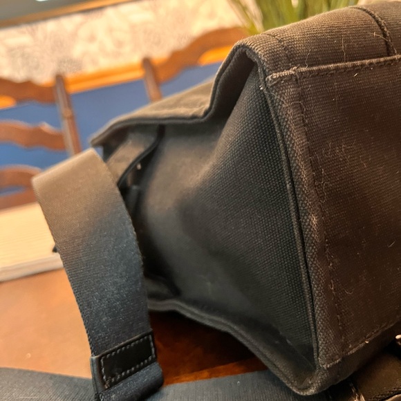 Marc Jacobs Black Canvas The Tote Bag with White Logo - Picture 8 of 9